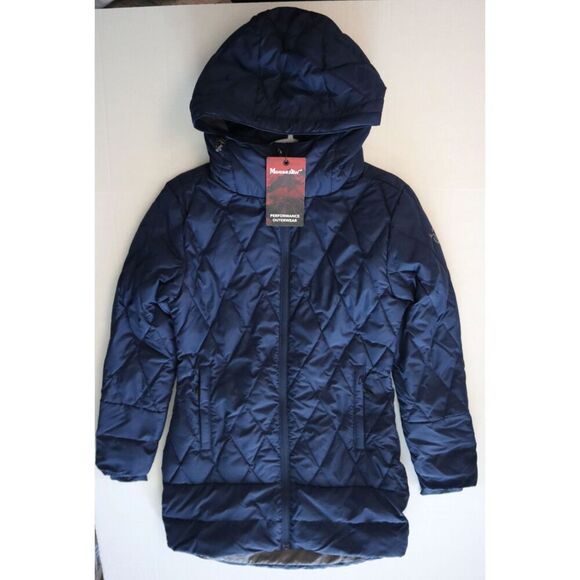 Moosejaw 7726255 Women's Sz S Blue Quilted Down Mid-Length Hooded Jacket - Picture 13 of 14